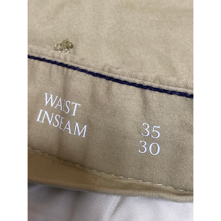 Banana Republic Men's Tan Beige Straight Leg Chino Khaki Trousers Pants Size 35