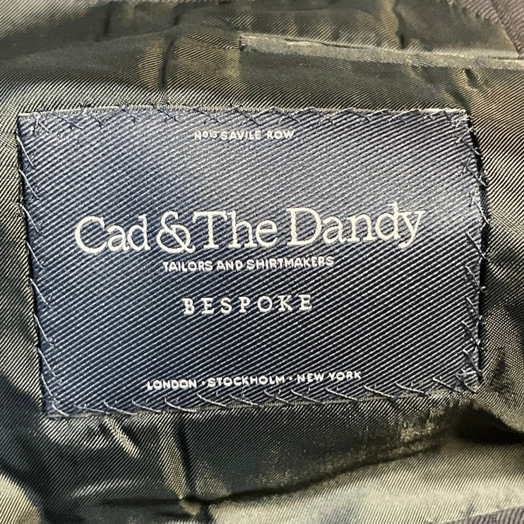 NEW Cad & The Dandy Men's Black Pinstriped Blazer Vest Pants 3 Piece Suit Set M