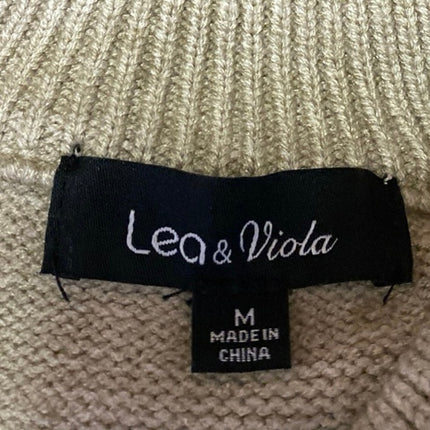 Lea & Viola Women's Multicolor Striped Colorblock Long Sleeve Sweater Top Size M