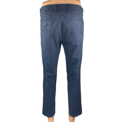 Gap Men's Blue Slim Straight Leg Mid Rise Chino Trousers Dress Pants Size 32x30