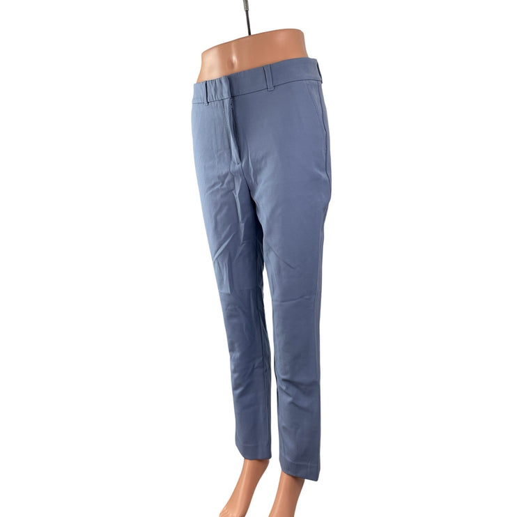 White House Black Market Women's Blue High Rise Straight Trousers Pants Size 4