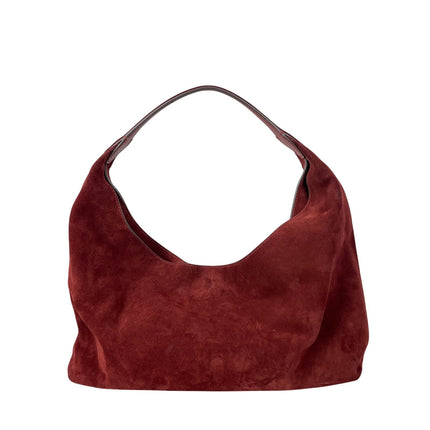 NEW Madewell The Mylie Red Burgundy Italian Suede Shoulder Handbag Size OS