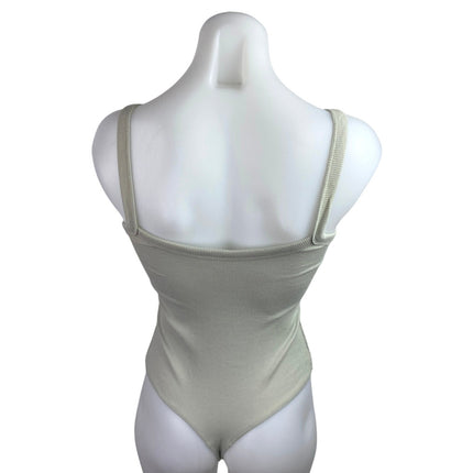 Abercrombie & Fitch Gray Ribbed Knit Sleeveless Cami Tank Bodysuit Top Size S