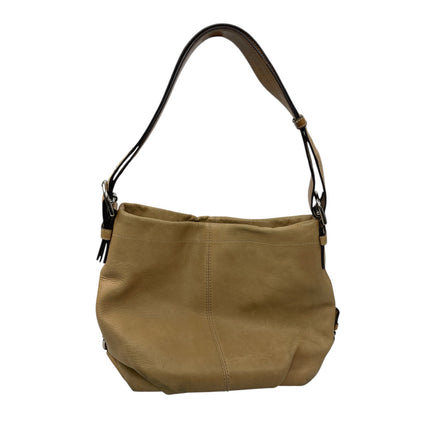 Coach F15064 Beige 2 Way Leather Crossbody Shoulder Strap Purse Tote Handbag OS