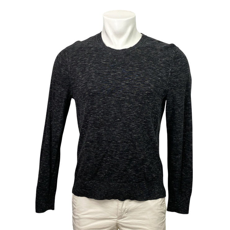 Banana Republic Men's Black Heather Long Sleeve Crew Neck Sweater Top Size S
