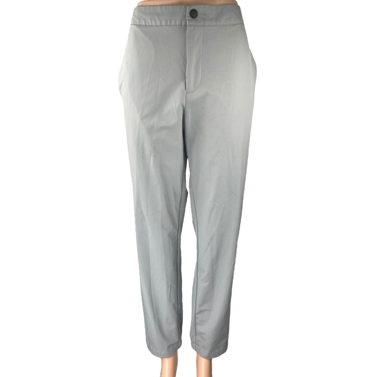 Banana Republic Gray High Waist Straight Leg Chino Khaki Trousers Dress Pants 32
