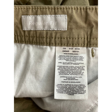 Columbia Men's Olive Green High Rise Straight Chino Trousers Dress Pants W36 L32