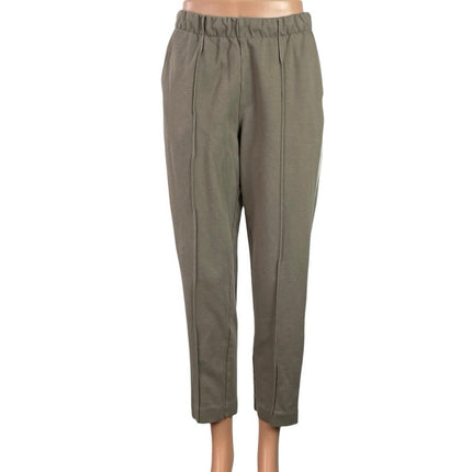 Everlane Women's Gray Striped Tapered High Rise Casual Trousers Pants Size S