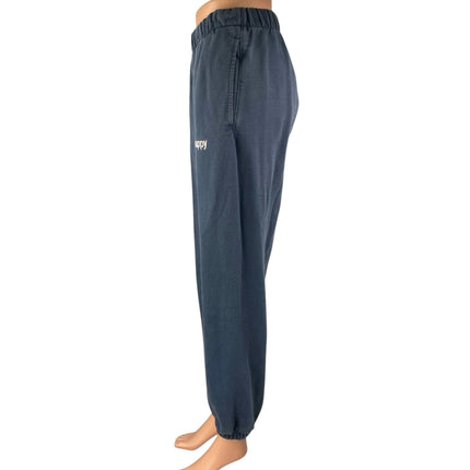 Madhappy Women's Navy Blue High Rise Embroidered Tapered Jogger Sweat Pants XS