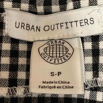 Urban Outfitters Black White Gingham Checkered Pocket A Line Mini Skirt Size S