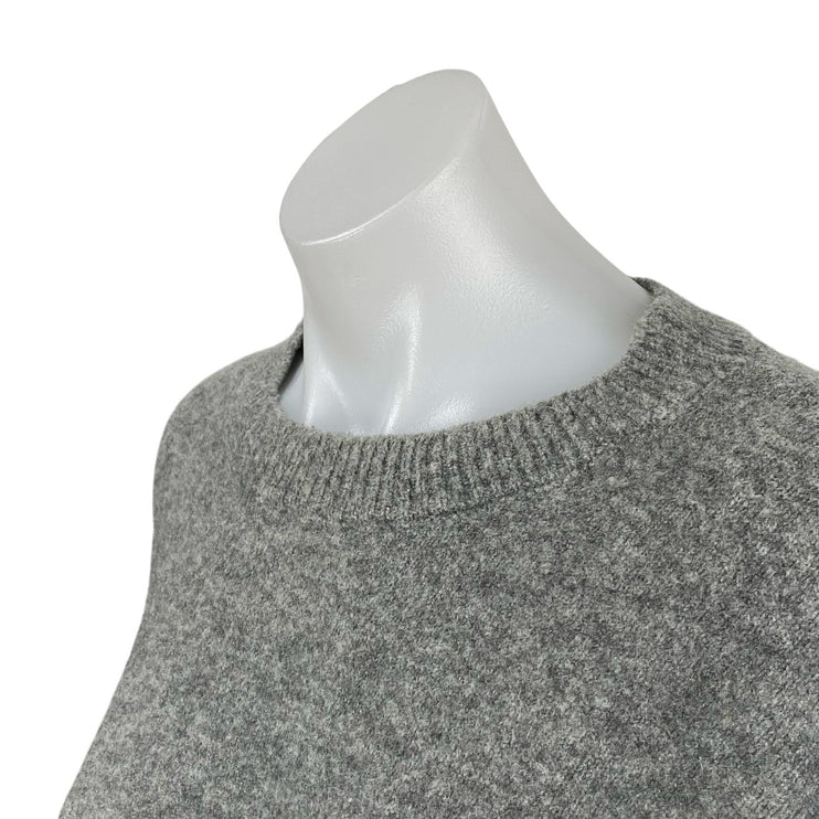 Zara Women's Gray Knit Crew Neck Long Sleeve Sweatshirt Sweater Top Size M