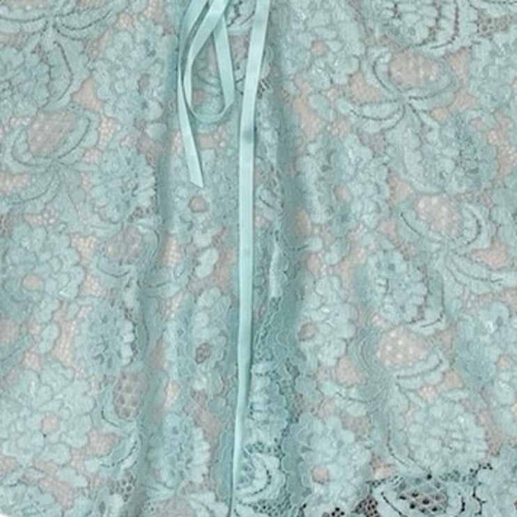 Rare Editions Girls Mint Green Floral Lace Sleeveless Fit & Flare Dress Size 8