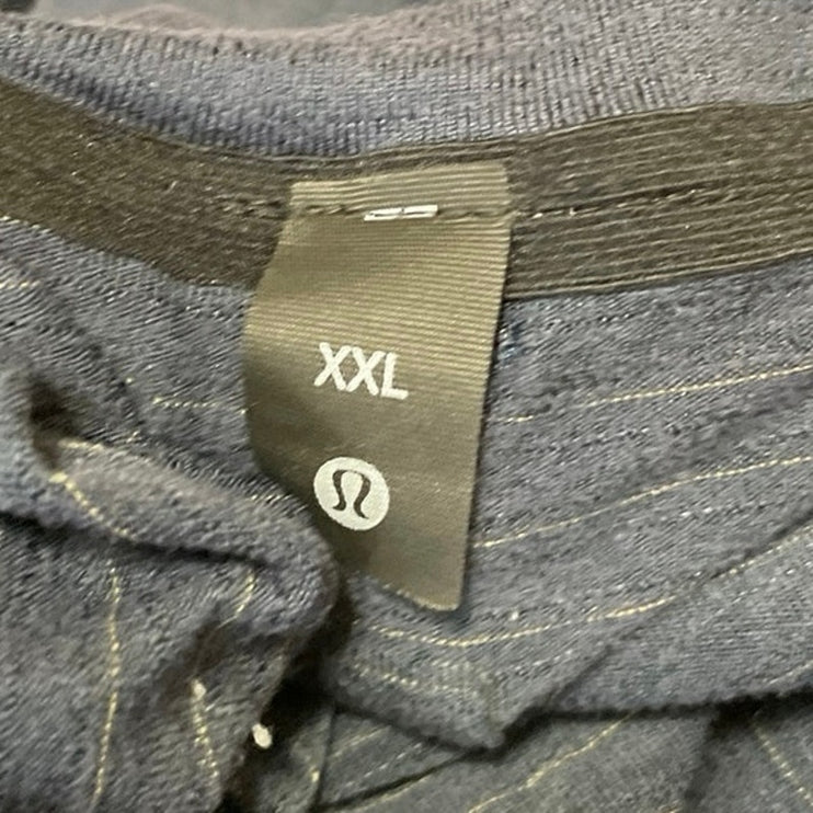 Lululemon Men's Navy Blue Crew Neck Short Sleeve Basic T Shirt Tee Top Size XXL