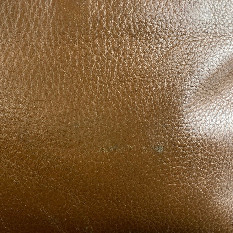 Michael Kors Women's Brown Pebbled Leather Double Zip Adjustable Crossbody Bag