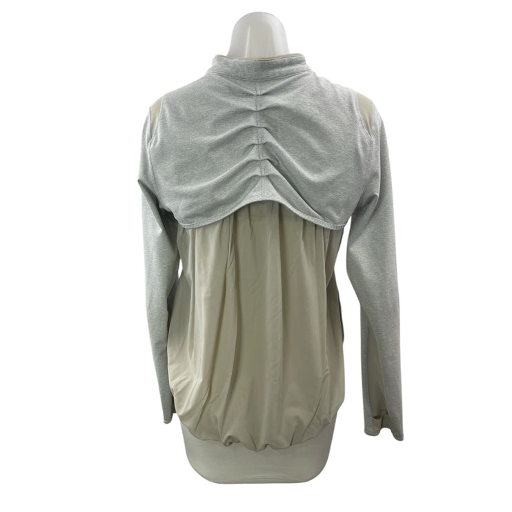 Under Armour Gray Mesh Cutout Full Zip Long Sleeve Activewear Coat Jacket Size M