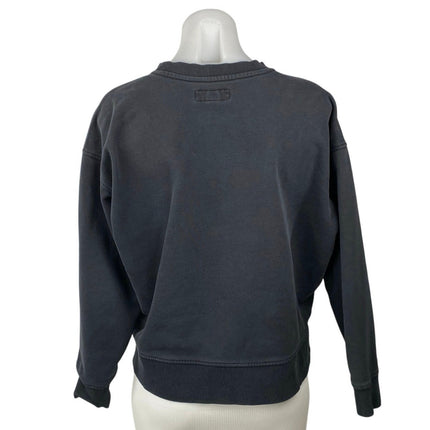 Country Road Women's Black Logo Long Sleeve Crew Neck Sweatshirt Top Size S