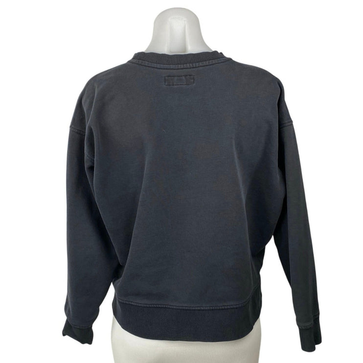Country Road Women's Black Logo Long Sleeve Crew Neck Sweatshirt Top Size S
