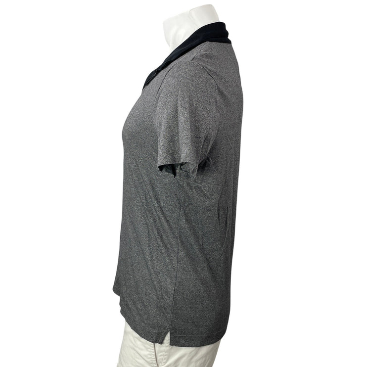 Banana Republic Luxury Touch Gray Short Sleeves Standard Fit Polo Shirt Top Sz S