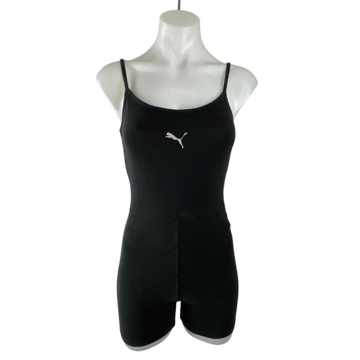 Puma Evide Black Yoga Athletic Activewear Cami Tank Unitard Jumpsuit Romper Sz S