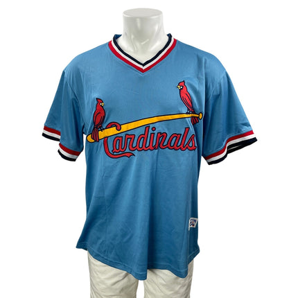 Nike CooperstownSt. Louis Cardinal  Flaherty 22 Mens Blue Logo Game Jersey Top M