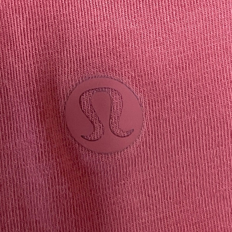Lululemon Womens Pink Cutout Back High Low Yoga Workout Athletic Tank Top Size M