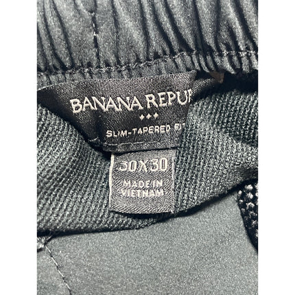 Banana Republic Women's Black High Rise Slim Tapered Trouser Dress Pants 30x30