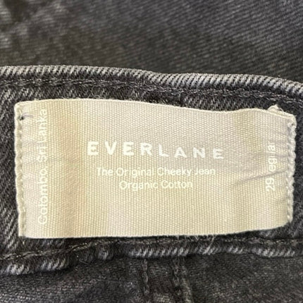 Everlane Original Cheeky Black Organic Cotton Straight High Waist Denim Jeans 29