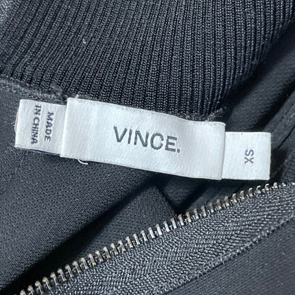 VINCE Women's Black Sleeveless Turtleneck Pleated Sweater Vest Tank Top Size XS
