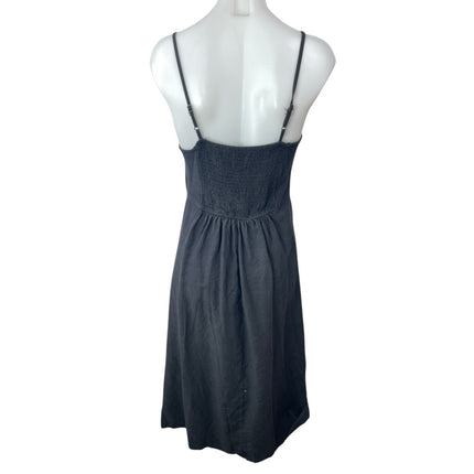 Japna Women's Black Square Neck Sleeveless Midi Cami Camisole Tank Slip Dress M