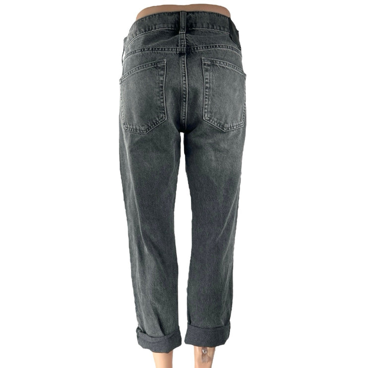 Abercrombie & Fitch Langdon Men's Black Distressed Straight Denim Jeans Size 30