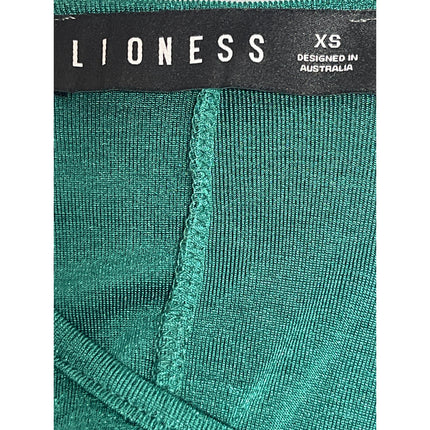 Lioness Women's Green Sleeveless High Neck Racerback Maxi Bodycon Dress Size XS