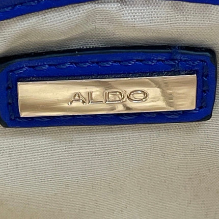 Aldo Womens Rich Blue Envelope Style Leather Flap Clutch Purse Wallet