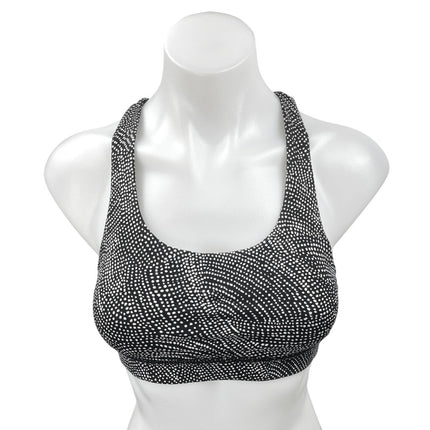 Lululemon Invigorate Black Polka Dot Sleeveless Racerback Sports Bra Tank Top 4