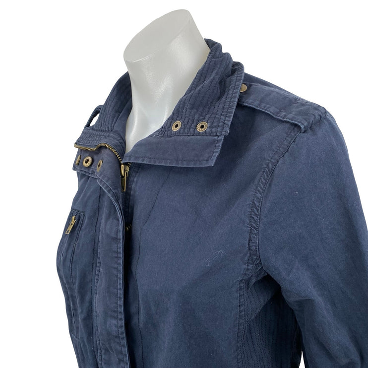 Forever 21 Women's Navy Blue Long Sleeve Full Zip Anorak Outdoor Jacket Size S