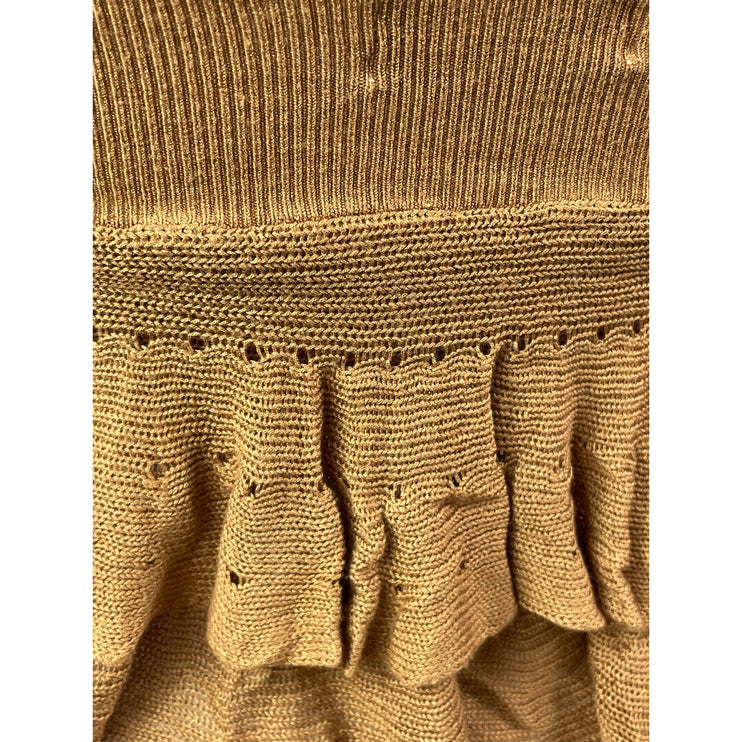 Urban Outfitters Kimchi Blue Callie Ruffle Brown Sleeveless Sweater Tank Top XS