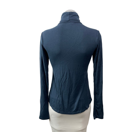 Kiragrace Women's Blue Long Sleeves Slim Fit Turtleneck Tee T-shirt Top Size M