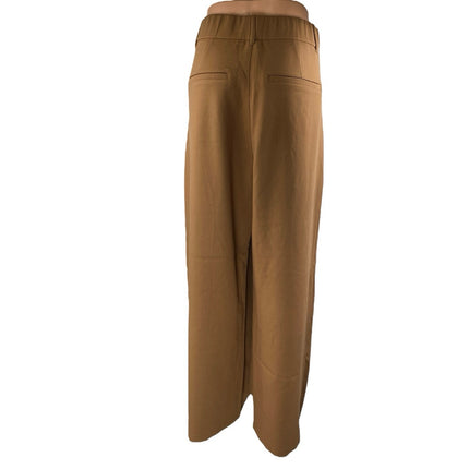 Abercrombie & Fitch Brown Pleated High Waisted Wide Leg Trousers Dress Pants L