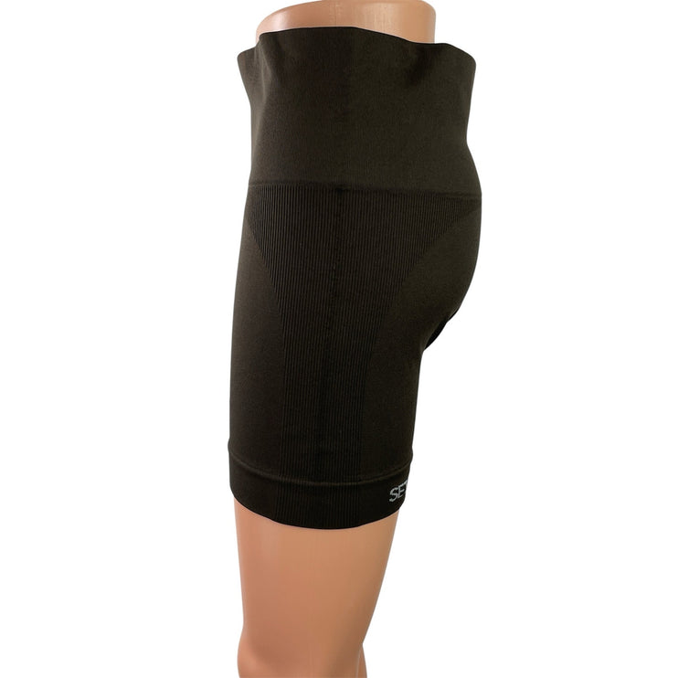 Set Active Women's Brown Mid Rise Athletic Activewear Biker Running Shorts Sz XL