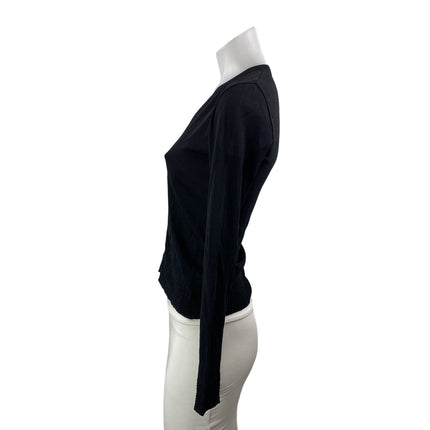Moschino Women's Black Long Sleeve V Neck Button Down Cardigan Sweater Size S/M