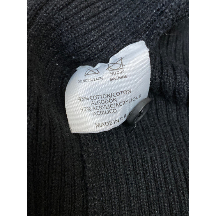 Brandy Melville Women's Black Ribbed Knit Button Up Cardigan Sweater Top Size S