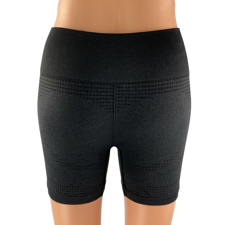 Gymshark Womens Black Mid Rise Yoga Workout Running Athletic Biker Shorts Size S