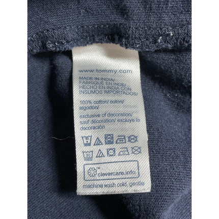 Tommy Hilfiger Men's Navy Blue Short Sleeve Logo Crewneck T Shirt Tee Top Size L