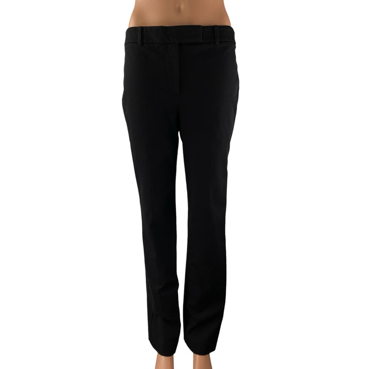 Talbots Women's Black High Rise Slim Fit Straight Leg Trouser Dress Pants Size 4