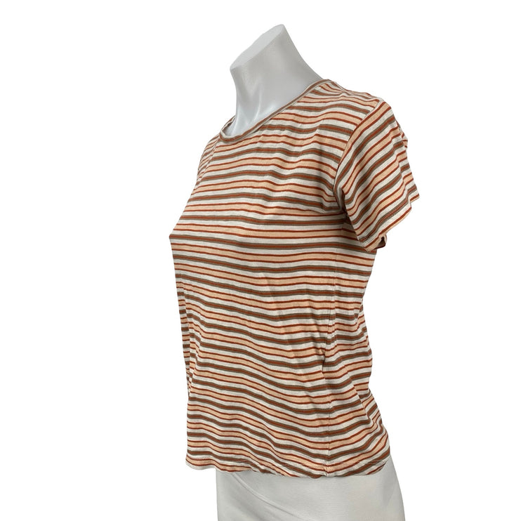 Madewell Women's Multicolor Striped Short Sleeve Crewneck T Shirt Tee Top Sz XS