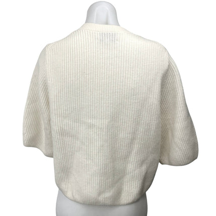 & Other Stories Cream White 100% Merino Wool Knit Button Cardigan Sweater Top XS