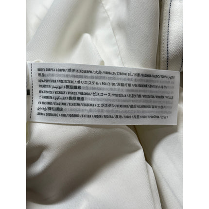 Abercrombie & Fitch White Striped Button Up Sleeveless Tube Bandeau Tank Top S