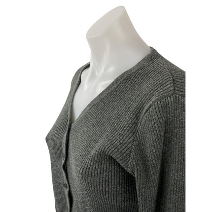 Brandy Melville Shannon Ribbed Long Sleeve Button Down Cardigan Sweater Top Sz S