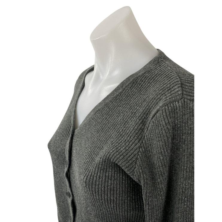 Brandy Melville Shannon Ribbed Long Sleeve Button Down Cardigan Sweater Top Sz S