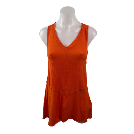 Topshop Women Coral Sleeveless V Neck Tank Cami Casual Cutout Mini Dress Size 4