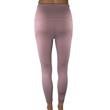 Yogalicious Lux Pink Mid Rise Pocket Yoga Workout Athletic Leggings Pants Sz XS